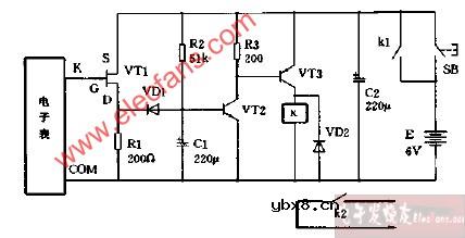用电子表作高精度定时器电路图