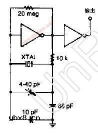 六缓冲器的晶体振荡器