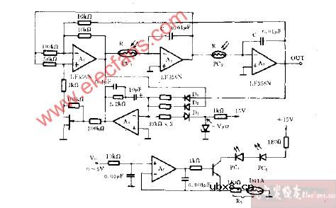 宽频带正弦波压控振荡器电路图