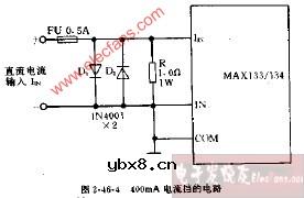 MAX133 MAX134的400mA电流挡的电路图