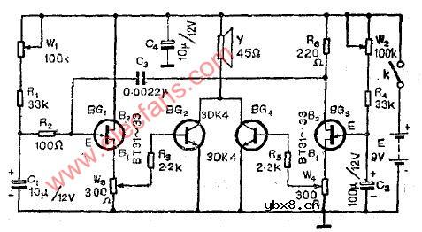 嘀嗒声计时器电路