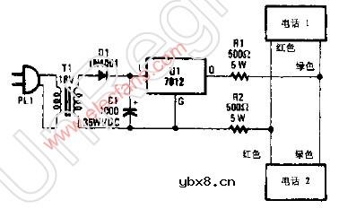 非常简单的内部电话通信电路