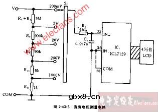 DT1000、CM4200型直流电压测量电路图
