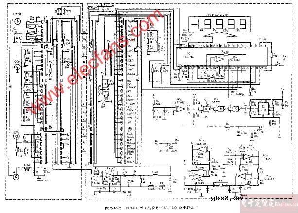 DT930F型4,1 2位数字万用表的总电路图(之二)