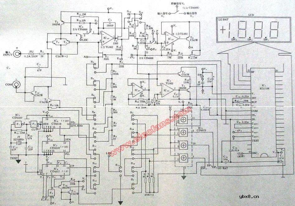 CM6013A型数字电容表电路