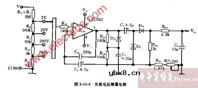 DT1000、CM4200型交流电压测量电路图