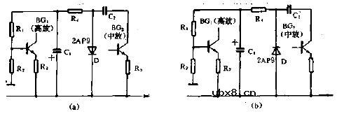 二极管用于调频收音机AGC电路