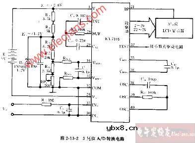 DT809C型3,1 2位AD转换电路图