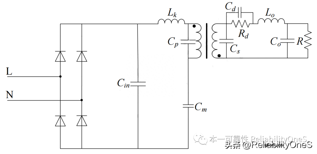 CCM下的FLYBACK电源拓扑开关尖峰形成过程
