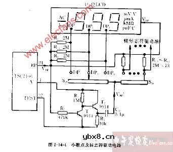 DT809C+、CM3920型小数点及标识符驱动电路图