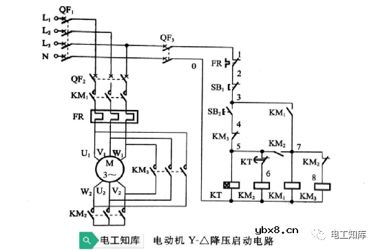 Y-△降压启动电路的原理及故障查找方法