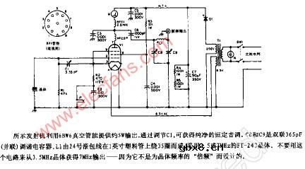 采用真空管的低功率80和40m发射机