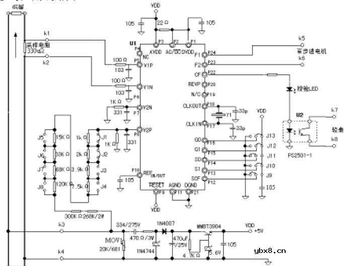 7755电能计量芯片的应用电路