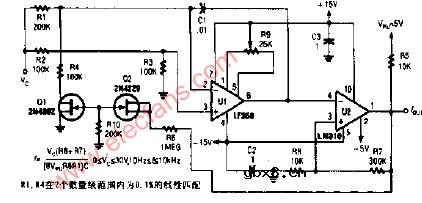 频率变化范围为3个量级（10Hz-10KHz）压控振荡器
