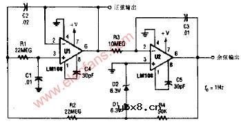 1Hz正弦波振荡器