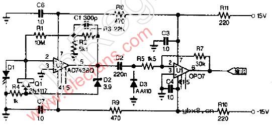 优化噪声和响应的光电接收机