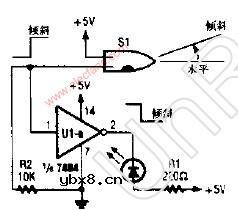 水银开关倾斜探测器