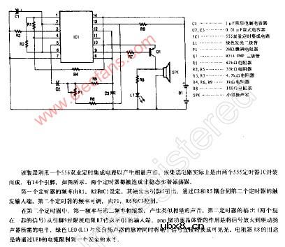模拟宇宙空间时代声响的电路