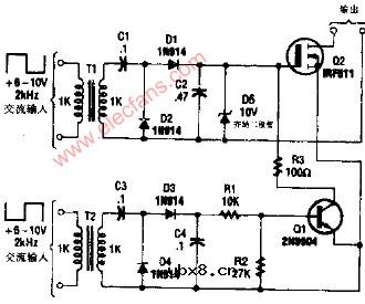 双重控制的六端场效应管开关