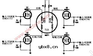 带有场效应管驱动器的步进马达电路