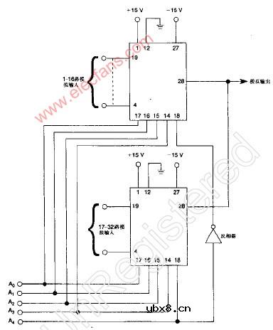32路模拟多路转换电路