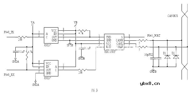 CAN总线通信硬件原理图(采用TJA1050T CAN总线驱