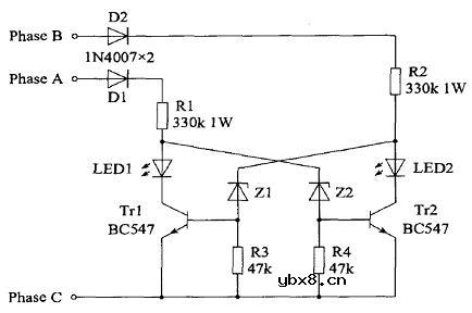 相序指示电路原理图