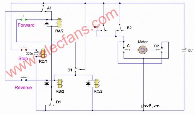 直流电动机可逆电路--DC Motor Reversing