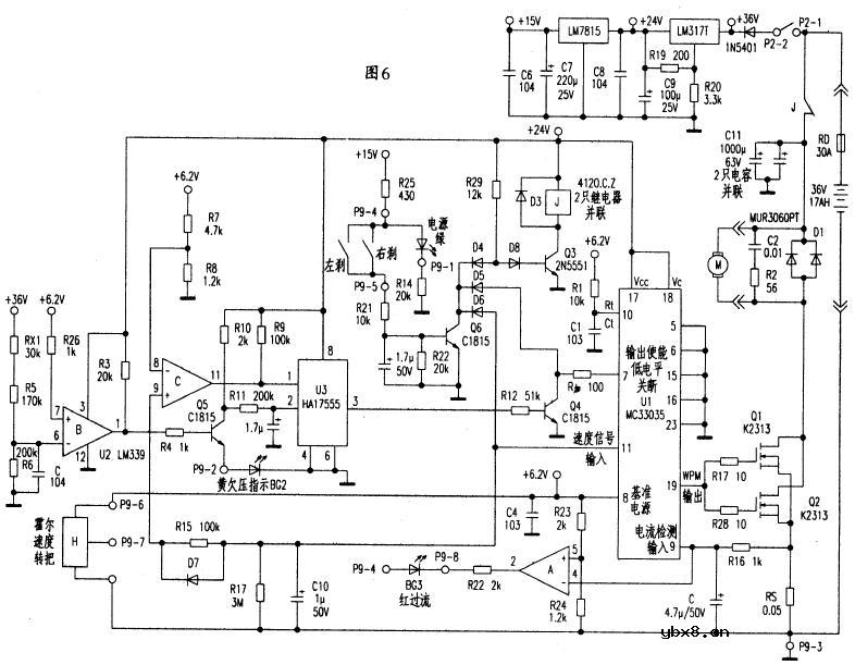 电动自行车控制器电路原理分析