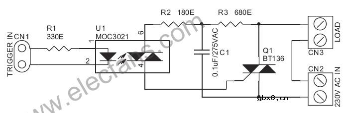 固态继电器开关电路,Solid state relay sw