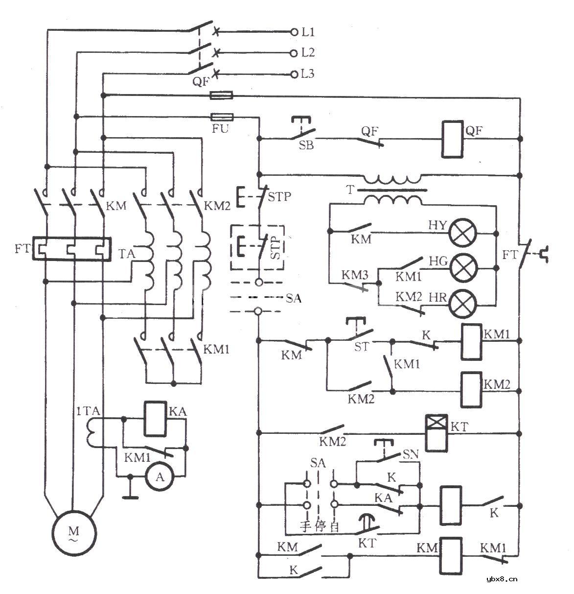 11～75型自耦降压启动电路