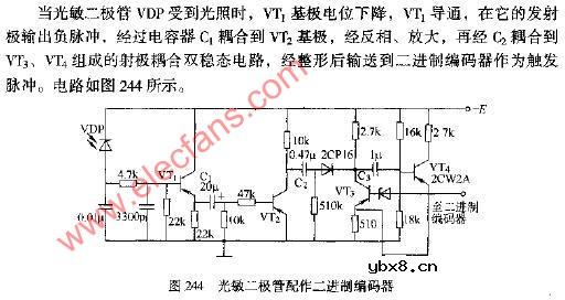 光敏二极管配作二极管编码器电路图