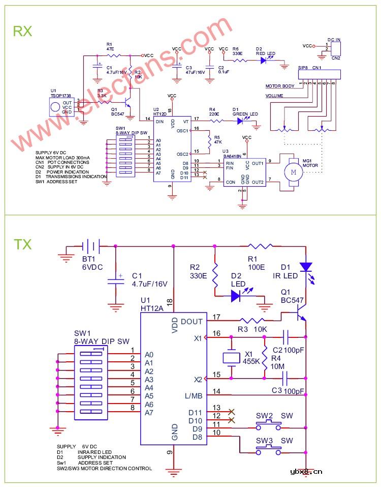 红外遥控音量控制器电路,IR Remote Volume C