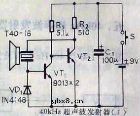 40kHZ超声波收发电路原理图大全