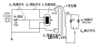 投影仪的电路原理图