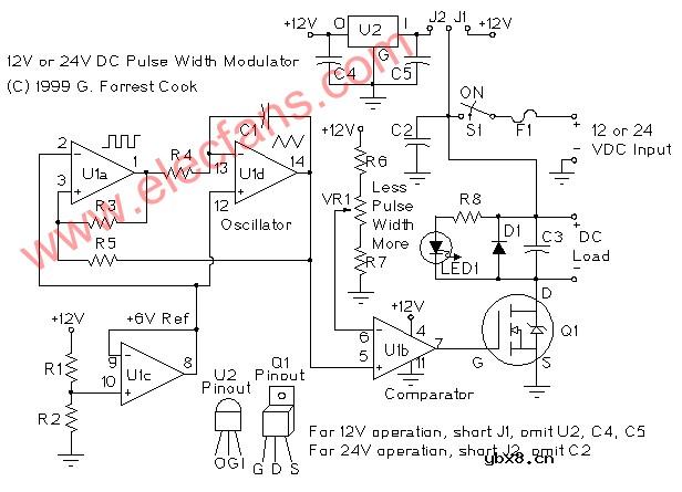 PWM马达/灯控制器电路-PWM Motor/Light C