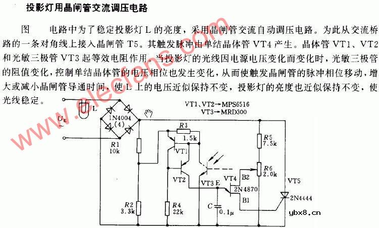 投影灯用晶闸管交流调压电路