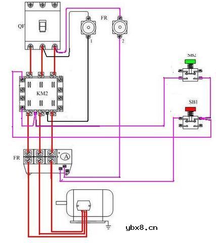 自锁电路实物接线图