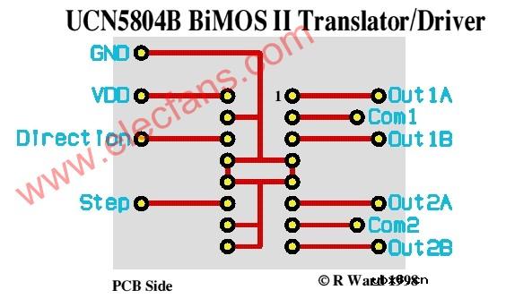 单极性步进电机控制器电路--Unipolar Stepper