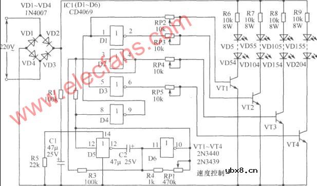 圣诞节彩灯电路