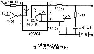 光电耦合器MOC304组成的调光控制电路