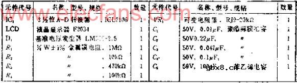 液晶显示低功耗3 1/2位A-D转换器