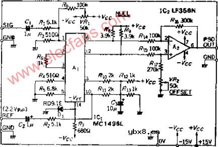 输入信号频率可达2MHZ的IC同步检波电路
