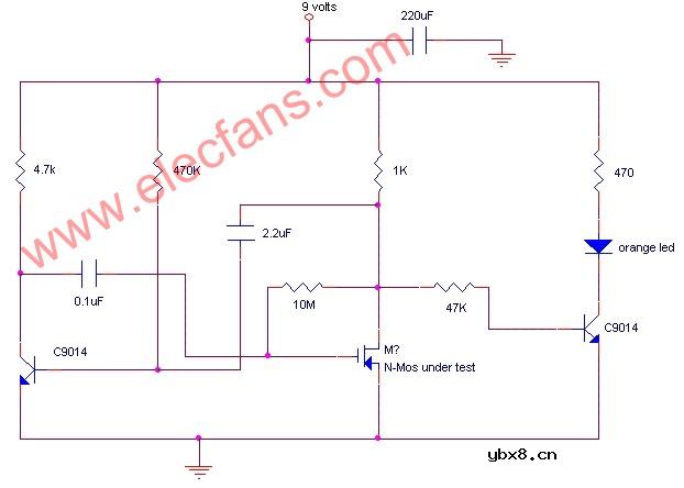 场效应管测试仪电路图,Mosfet TESTER