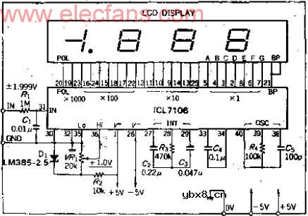 液晶显示低功耗3 1/2位A-D转换器