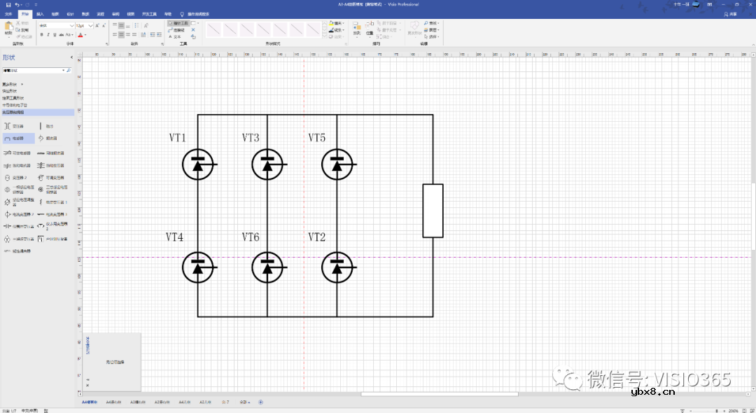 如何画三相桥式全控整流电路？