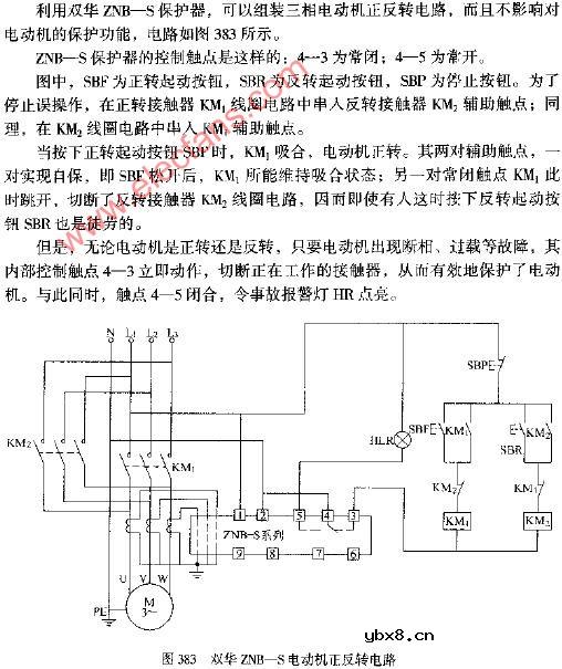 双华ZNB-S电动机正反转电路图