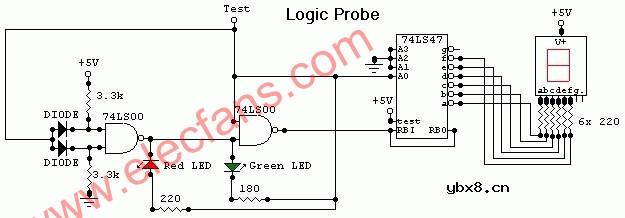 逻辑探针电路图,Logic Probe