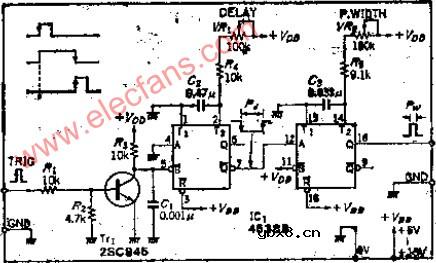 可识别超声波回波时间的延迟脉冲发生电路
