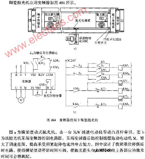 变频器应用于陶瓷抛光机电路图